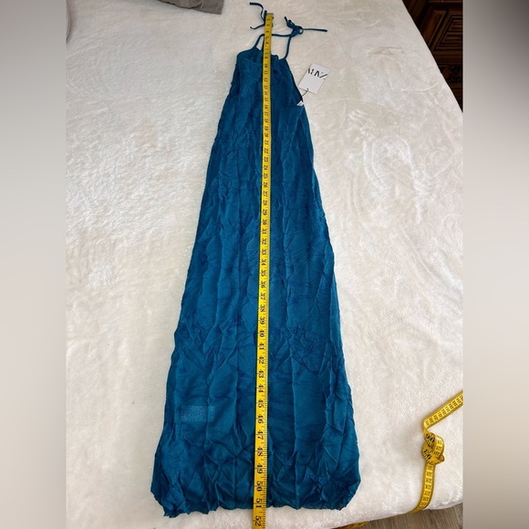 NWT Zara WRINKLED JACQUARD DRESS - Picture 9 of 12